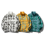 Yellow Varsity Jacket Stand Collar Outerwear Top Half Zipper Drawstring Hem Color Matching Spring Jacket