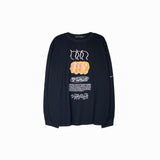 Men's Fall Outfits Printed Long-Sleeved T-shirt Men's and Women's Loose Couple's Top