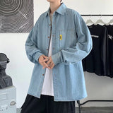 Men Denim Jacket Men's Denim Shirt Loose Spring and Autumn Casual Jacket