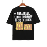 Cactus Jack McDonalds Shirt Short Sleeve High Street Men's and Women's Casual T-shirt