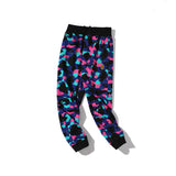 Shark Print Pant Galaxy Travel Notes Camouflage Trousers