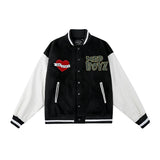 Green Varsity Jacket Autumn and Winter Flocking Embroidered Baseball Uniform Jacket Men and Women Street Stitching Jacket