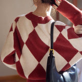Preppy Aesthetic Sweater Vintage Fashion Autumn Knitted Coat