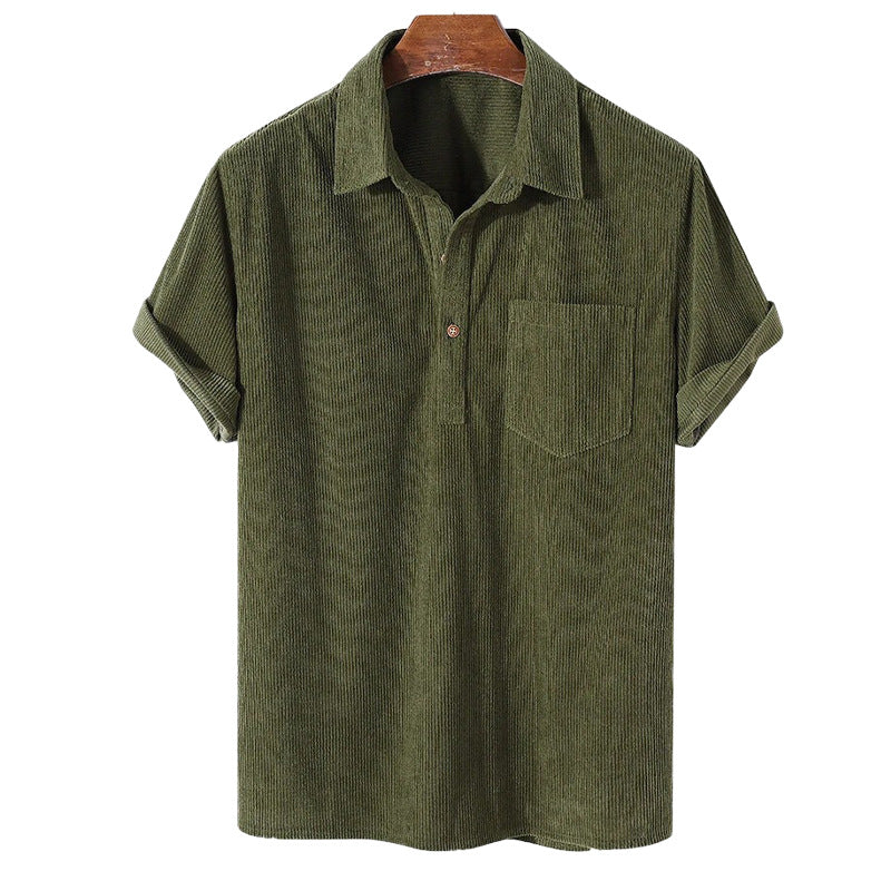 Men Hawaii Shirts Men's Casual Loose Short Sleeves Shirt