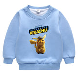 Children Pokemon Pikachu Hoodie Brushed Hoody Double Layer Thickened