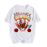 Stranger Things Hellfire Club T Shirt Fashion Loose T-shirt Short Sleeve