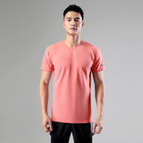 Sweat Wicking Shirt Sports T-shirt Fitness Solid Color Top Summer