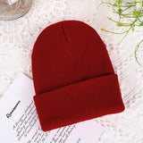 Men Winter Hats Solid Color Women's Autumn and Winter Hat