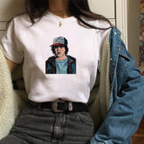 Stranger Things T Shirt Printed Polyester Crew Neck Women's T-shirt