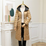 Women Winter Coats Puffer Jacket Down Coat Down Jacket Female Drawstring Waist Tight Lightweight Adhesive Both Sides Wear Jacket