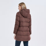 Women Winter Coats Puffer Jacket Down Coat Hooded Mid-Length Down Jacket Female Warm Down Jacket