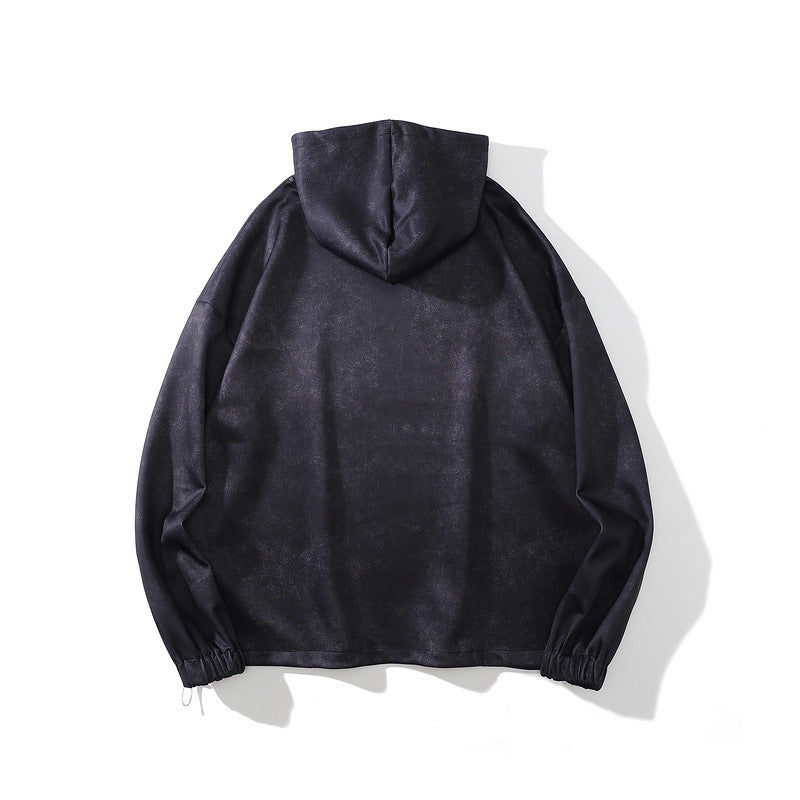 Mens Fall Outfits Printed Pullover Sweatshirt Men and Women Street Loose Couple Casual Hooded Coat