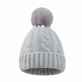 Women Winter Hats Winter Women's Woolen Cap Solid Color Knitted Hat