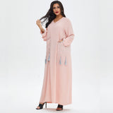 Muslim Women Stylish Kashibo Abaya Muslim Ladies Long Gown Islamic Clothing Jilbab Jalabiya Summer Casual Dress