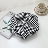 Check Beret Hat Beret Women's Spring and Summer Plaid