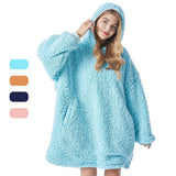 Hoodies Blankets Winter Lambskin Hooded Sweater
