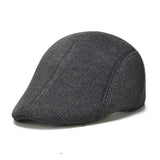 Check Beret Hat Autumn and Winter Check Middle-Aged and Elderly Men and Women Hats for the Elderly