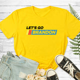 Let'S Go Brandon T Shirt Letter Print Teen Casual Loose-Fitting T-Shirt Short Sleeve Top
