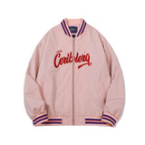 Baby Blue Varsity Jacket Baseball Jacket Men 'S And Women 'S Spring And Autumn Embroidery