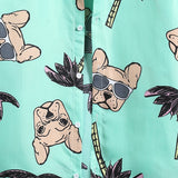 Men Hawaii Shirts Men's Light Green Short Sleeve Fashion Casual Shirt