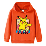 Children Pokemon Pikachu Hoodie Spring and Autumn Cotton Hooded Sweater