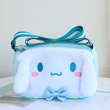 My Melody Bag Cartoon Cinnamoroll Babycinnamoroll Clow M Shoulder Bag Cute Double Layer Zipper Storage Plush Crossbody Bag