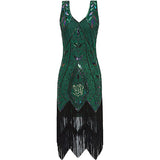 Daisy Buchanan Dress Vintage Sequined Tassel Dress