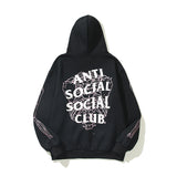 Anti Social Club Hoodie Autumn and Winter Printed Hoodie Sweater Coat