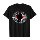 Inspired by Queen's Platinum Jubilee 2022 Elizabeth 70 Years T-shirt Queen Printed Crew Neck Top Short Sleeve T-shirt