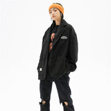 Corduroy Varsity Jacket Autumn Coat Vintage Loose Comfortable Corduroy Embroidered Suit Jacket for Men