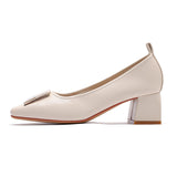Nude Strappy Block Heels