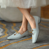 Flat Dress Sandals Low Heel Square Toe Casual Sandals