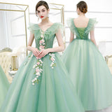 Women's Evening Dress Ball Gown Princess Quinceanera Wedding Dresses Army Green Evening Gown Tutu Dress