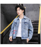 Paisley Denim Jacket Men's Denim Jacket Spring and Autumn Embroidery