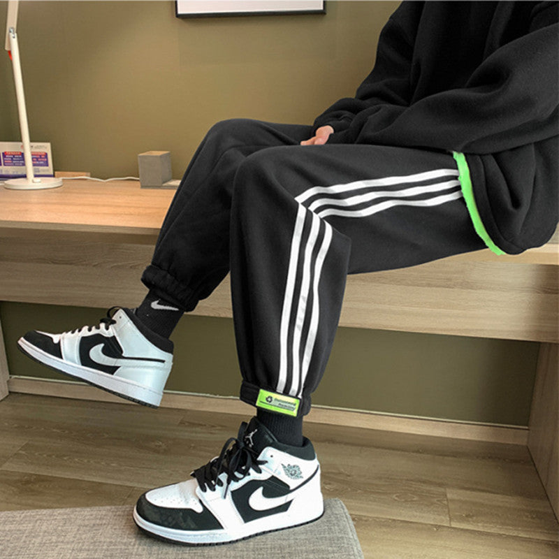 Men Pants Men's Winter Casual Sports Pants Loose and Warm