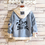 Comic Denim Jacket Men's and Women's Spring and Autumn Large Size Casual