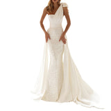 Olivia Wilde Dress Slim Dress Sexy Sequined White Dress