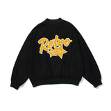 Baby Blue Varsity Jacket Embroidery Baggy Coat Men Spring Baseball Uniform Jacket