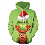 Grinch Hoodie Christmas Style Grinch 3D Printing Same Style for Men and Women