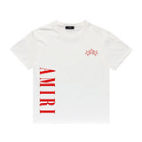 Amiri T Shirt Five-Star Letter Print Casual Hip Hop round Neck Short Sleeve T-shirt