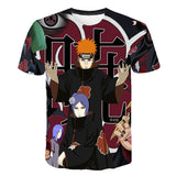 Itachi Uchiha Costume Summer Anime Naruto Itachi Uchiha 3D Digital Printed T-shirt