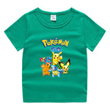 Children Pokemon Pikachu T Shirt Cotton T-shirt Casual Sports