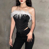 Music Festivals Rave Outfits Girls Tops Women's Fashion Slim-Fit Tank Top