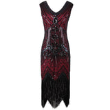 1920S Dress Vintage Sequins Dress Evening Dress Women Tassel Evening Gown