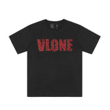 Skull Vlone Shirt Skull Large V Printed Short Sleeve T-shirt Men's Loose Half Sleeve