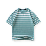 Children T Shrits Children's Summer Clothing Boys Short Sleeve Loose Striped