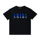 Amiri T Shirt Gradient Letter Flower Casual Hip Hop Short Sleeve T-shirt