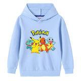 Children Pokemon Pikachu Hoodie Cotton Hooded Sweater Neutral Spring and Autumn