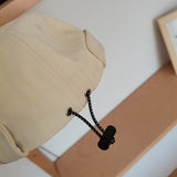 Beanies Patch Drawstring Brimless Melon Skin Hat Vintage