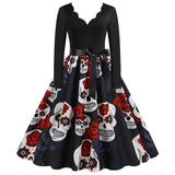 Skull Dress Skull Print Swing Dress